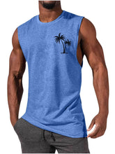 Load image into Gallery viewer, Stylish Men&#39;s Workout Muscle Tank Tops | Palm Tree Design | Range of Colors | Sleeveless
