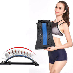 Back Stretcher Adjustable Back Cracker Massage Waist Neck Fitness Lumbar Cervical Spine Support Pain Relief