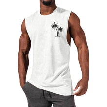 Load image into Gallery viewer, Stylish Men&#39;s Workout Muscle Tank Tops | Palm Tree Design | Range of Colors | Sleeveless
