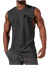 Load image into Gallery viewer, Stylish Men&#39;s Workout Muscle Tank Tops | Palm Tree Design | Range of Colors | Sleeveless
